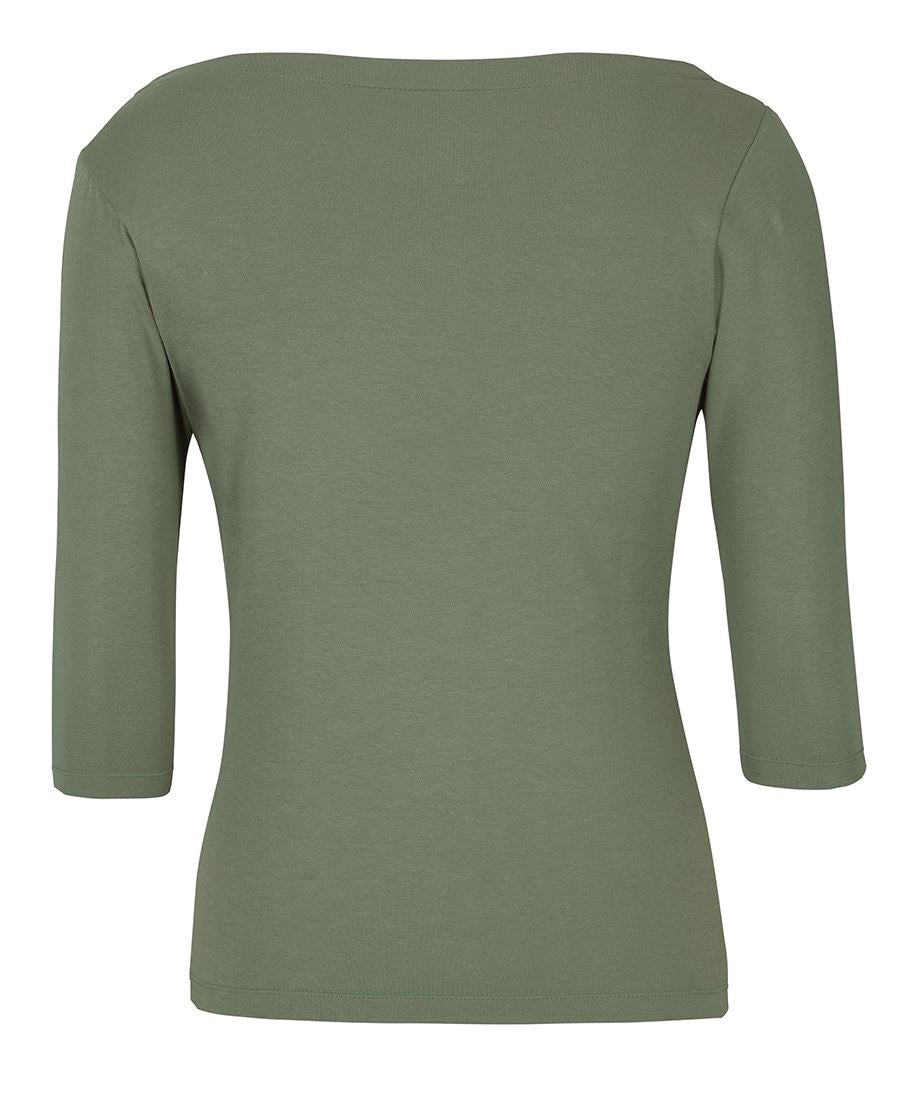 1BT3 - C OF C LADIES 3/4 SLEEVE BOAT NECK TEE