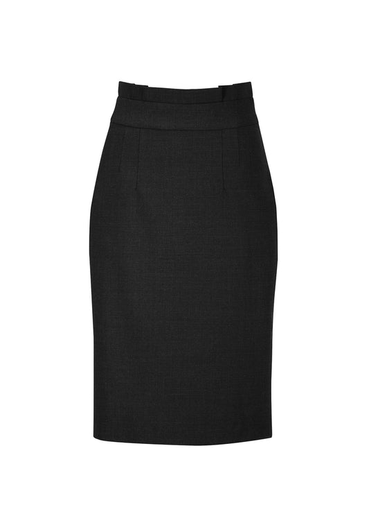 24016 - WOMENS WAISTED PENCIL SKIRT BLACK