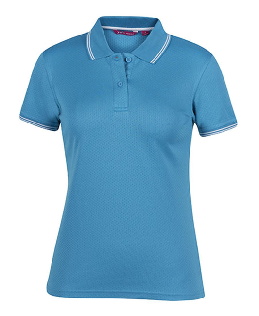 7JCP1 - LADIES JACQUARD CONTRAST POLO