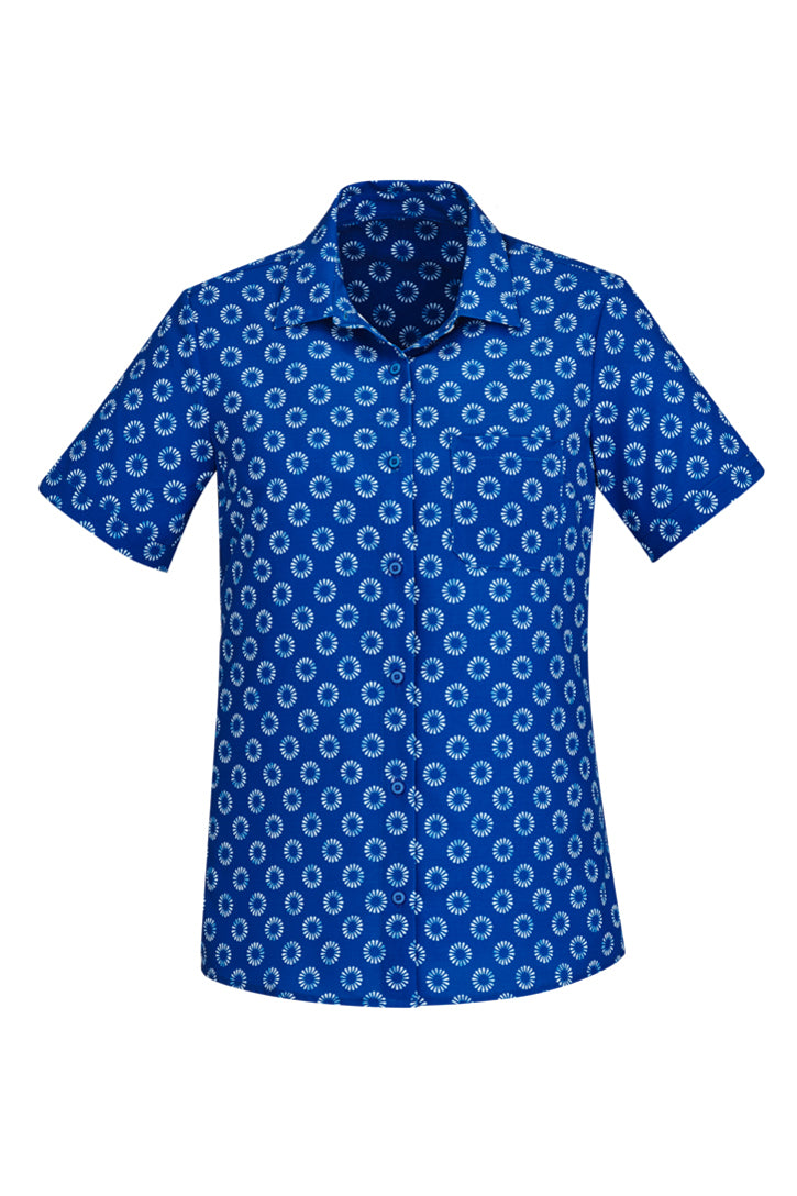 CS948LS - WOMENS FLORENCE DAISY PRINT S/S SHIRT