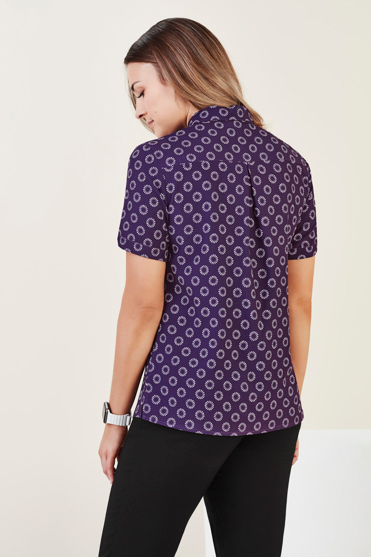 CS948LS - WOMENS FLORENCE DAISY PRINT S/S SHIRT