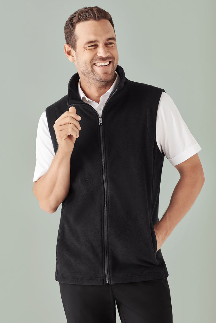 F233MN - MENS PLAIN MICRO FLEECE VEST